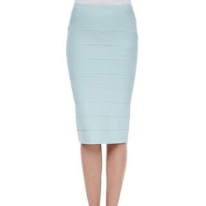 BCBGmaxazria robin egg blue bandage power skirt